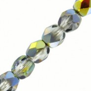 Czech Fire polished faceted glass beads 3mm Crystal marea